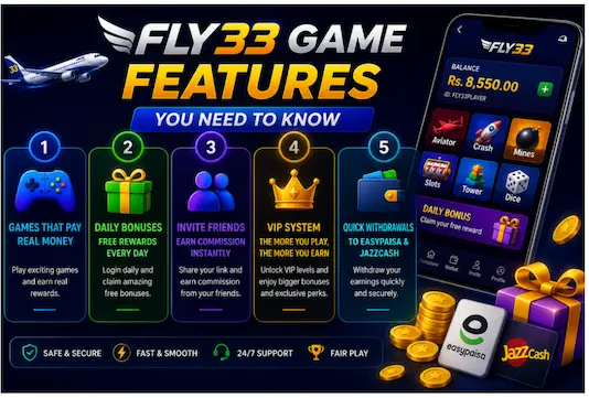 Fly33 game features