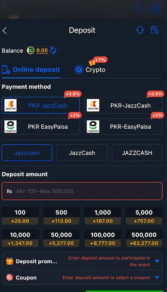 pak67 deposit