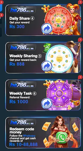 he786 promotional bonuses