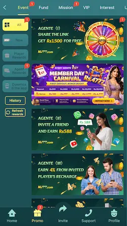 mj77 promotional rewards