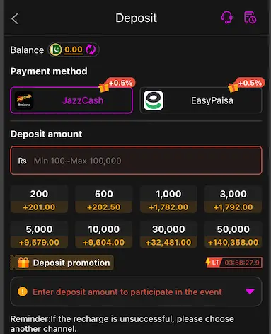 xf777 deposit and withdraw