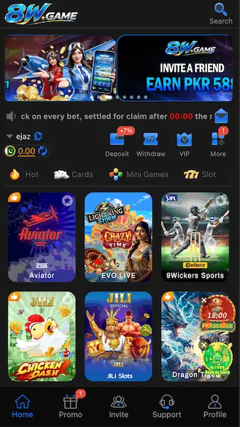 8w.game dashboard